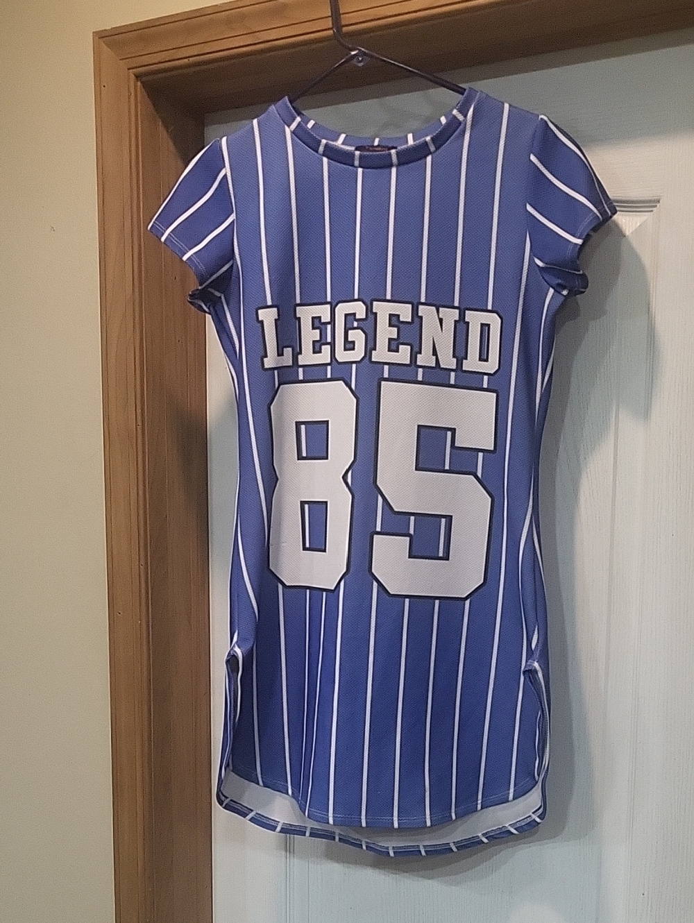 Legend 85 Blue Striped Mini Dress